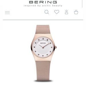 Bering Rose Gold Stainless Steel Ultra Slim Modern Women’s Watch